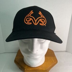Realtree Trucker‎ Adjustable strapback Hat Men black /orange outdoor cap